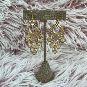 Gold + Green Goddess Earrings